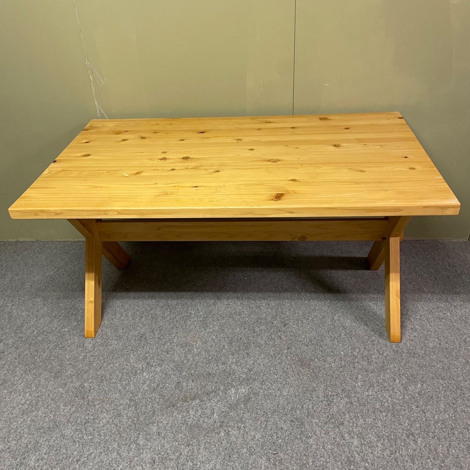 ♭ ダイニングテーブル【凪】食卓 幅140cm 天然木 ヒノキ 木製 クロス