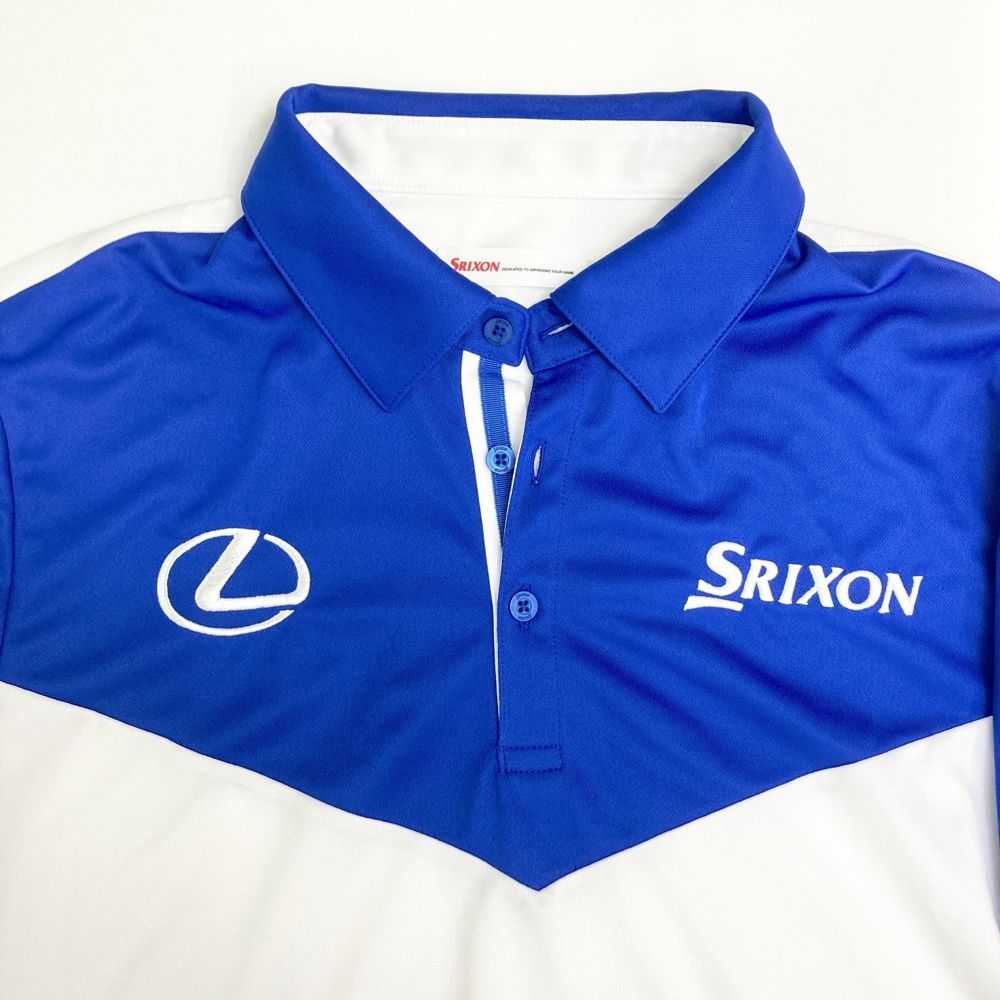 SRIXON スリクソン 半袖ポロシャツ レクサス ストライプ イエロー系 LL