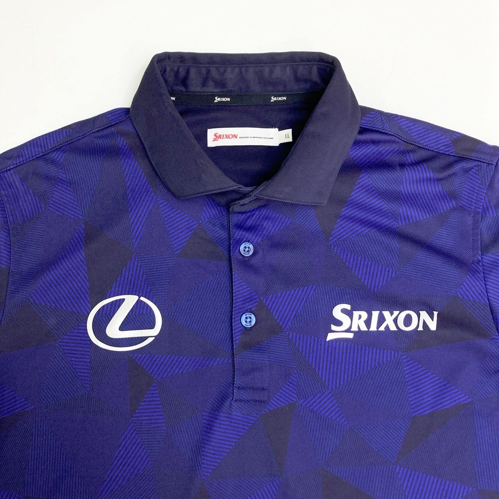 サイズ：LL SRIXON スリクソン 半袖ポロシャツ レクサス ネイビー系