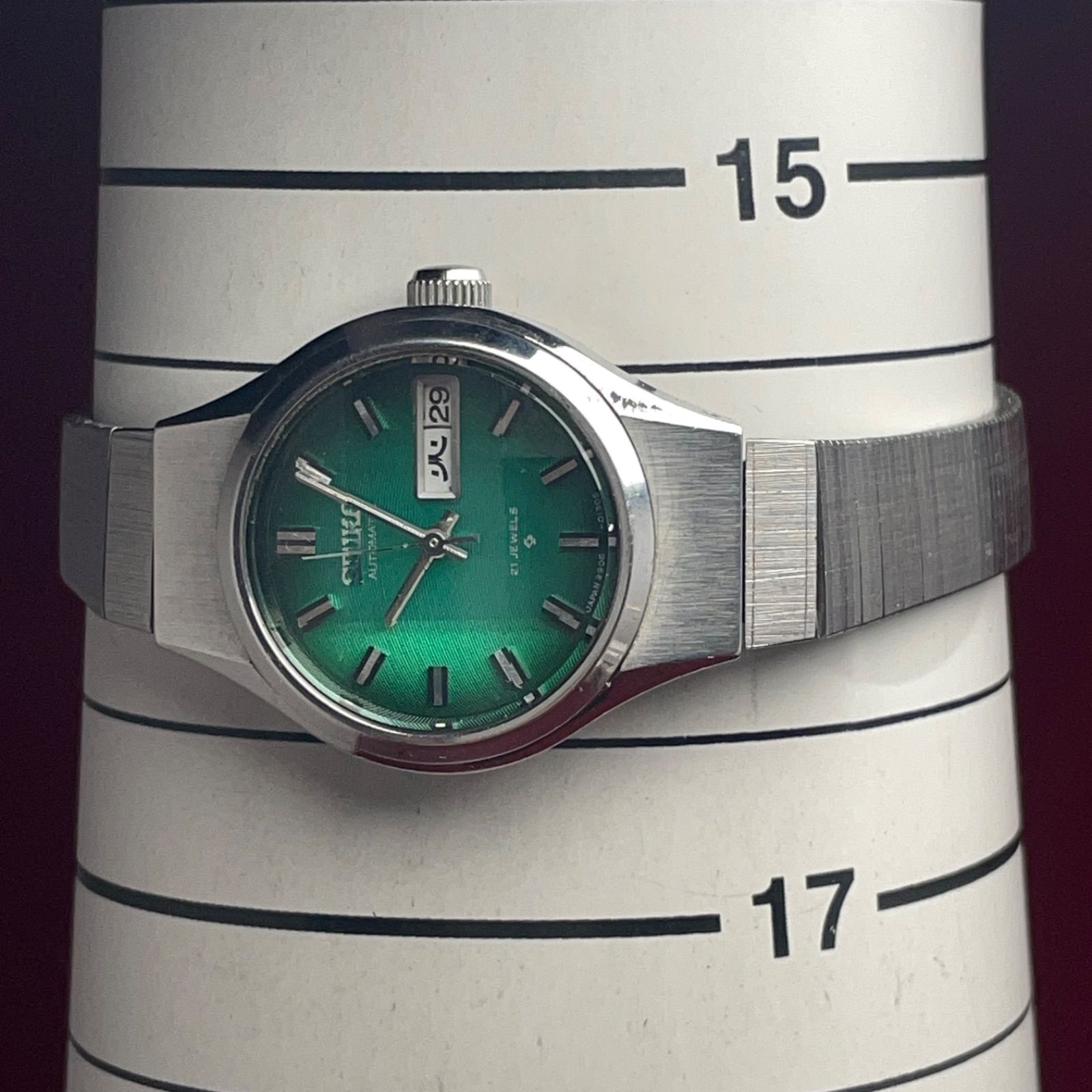 SEIKO ハイビート 1976年製 希少グリーン 21石 自動巻 純正ベルト