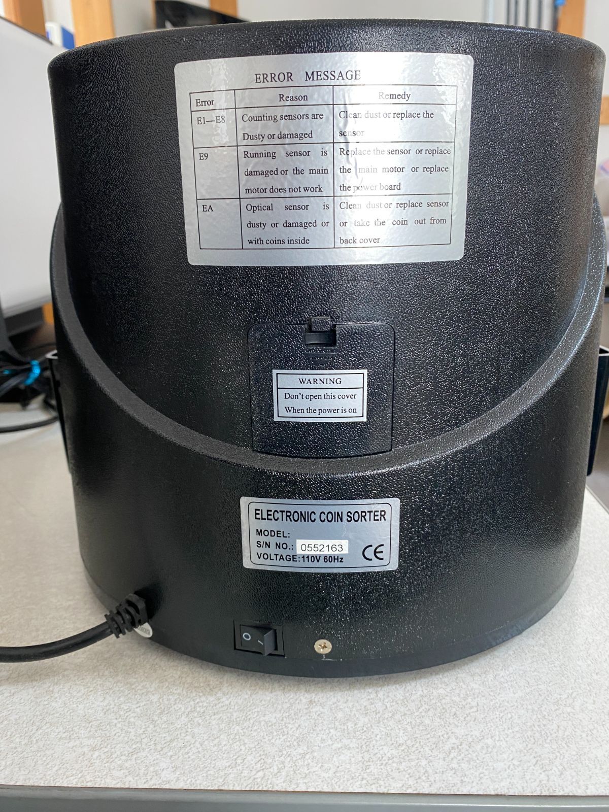 電動コインソーター 硬貨計数機 ELECTRONIC COIN SORTER コイン