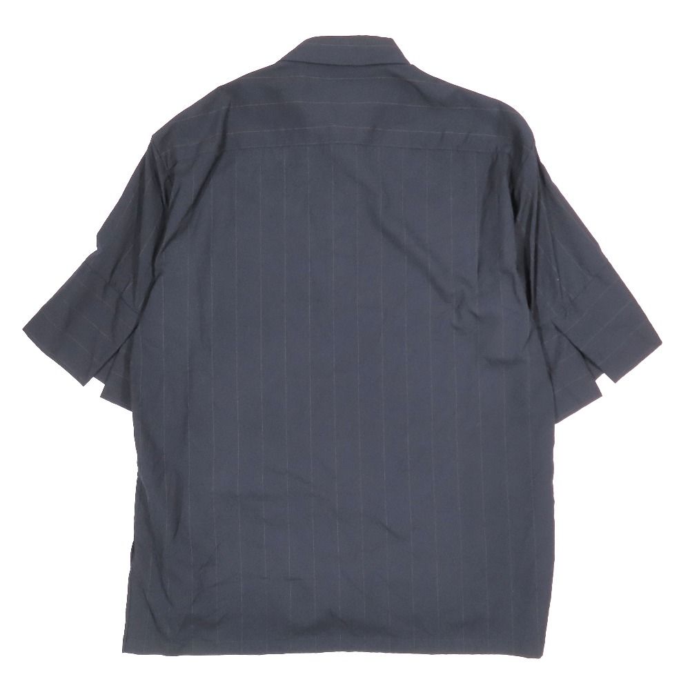 美品 UJOH ウジョー ストライプ 五分袖 シャツ カジュアル U791-B51