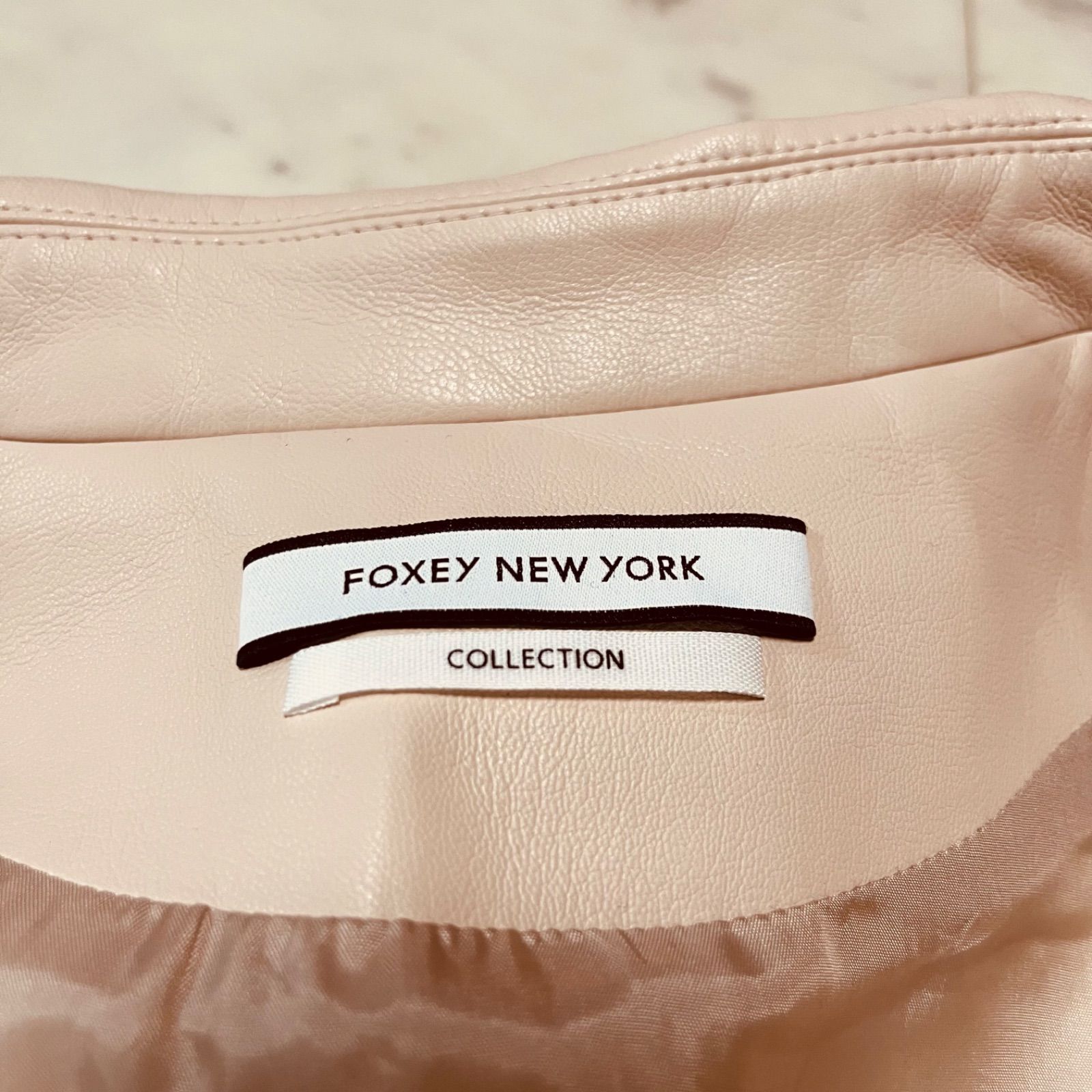 FOXEY NEW YORK フォクシーニューヨーク フェイクレザー ライダース