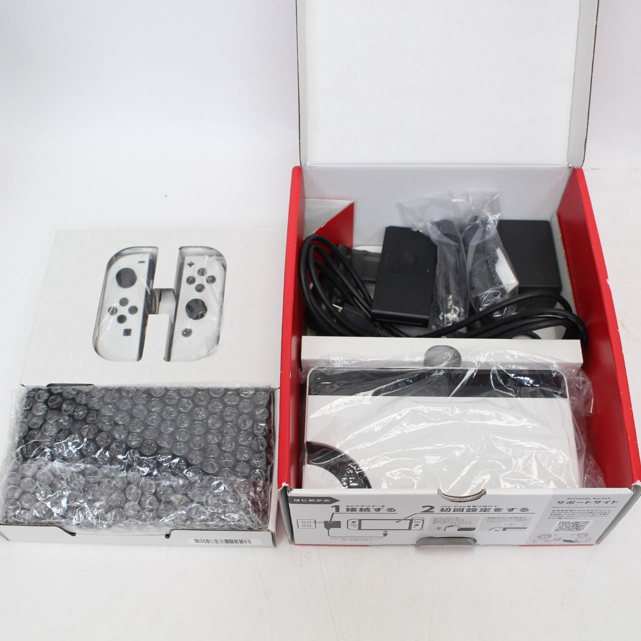 425)【美品】Nintendo Switch有機ELモデルJoy-Con(L)/(R) ホワイト HEG 