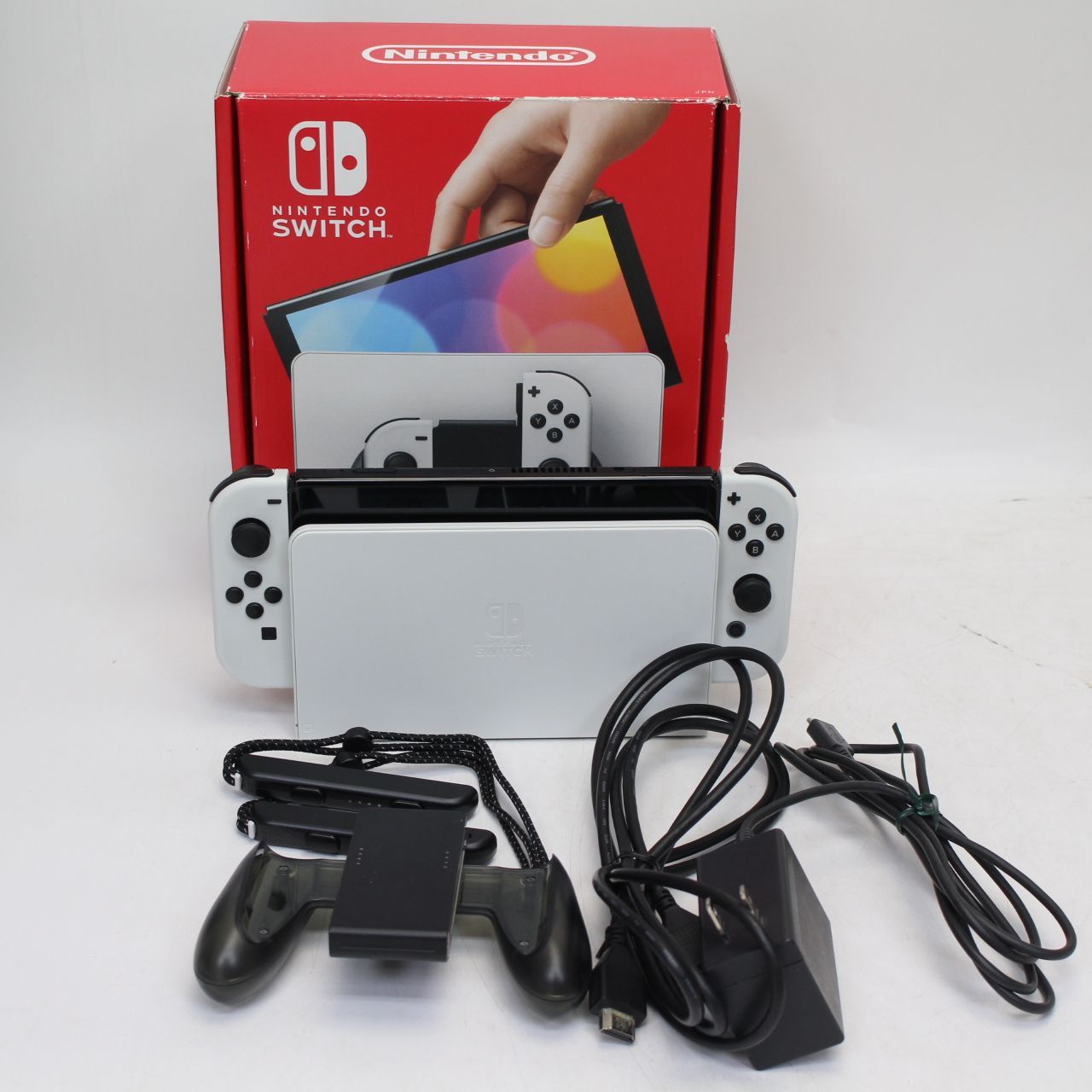425)【美品】Nintendo Switch有機ELモデルJoy-Con(L)/(R) ホワイト HEG