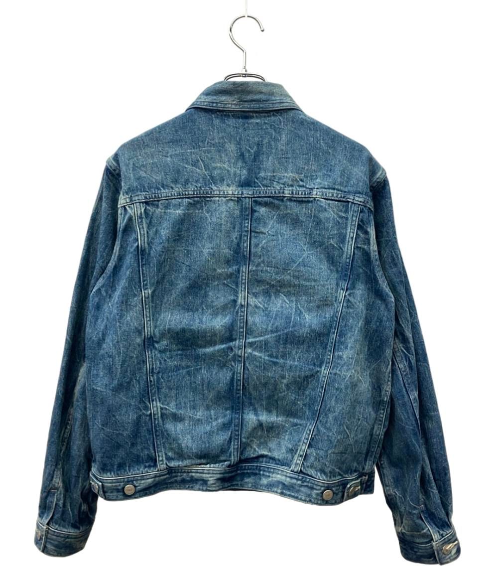 オーラリー デニムジャケット 23SS ソーピング シワ ブリーチ 雷柄 色