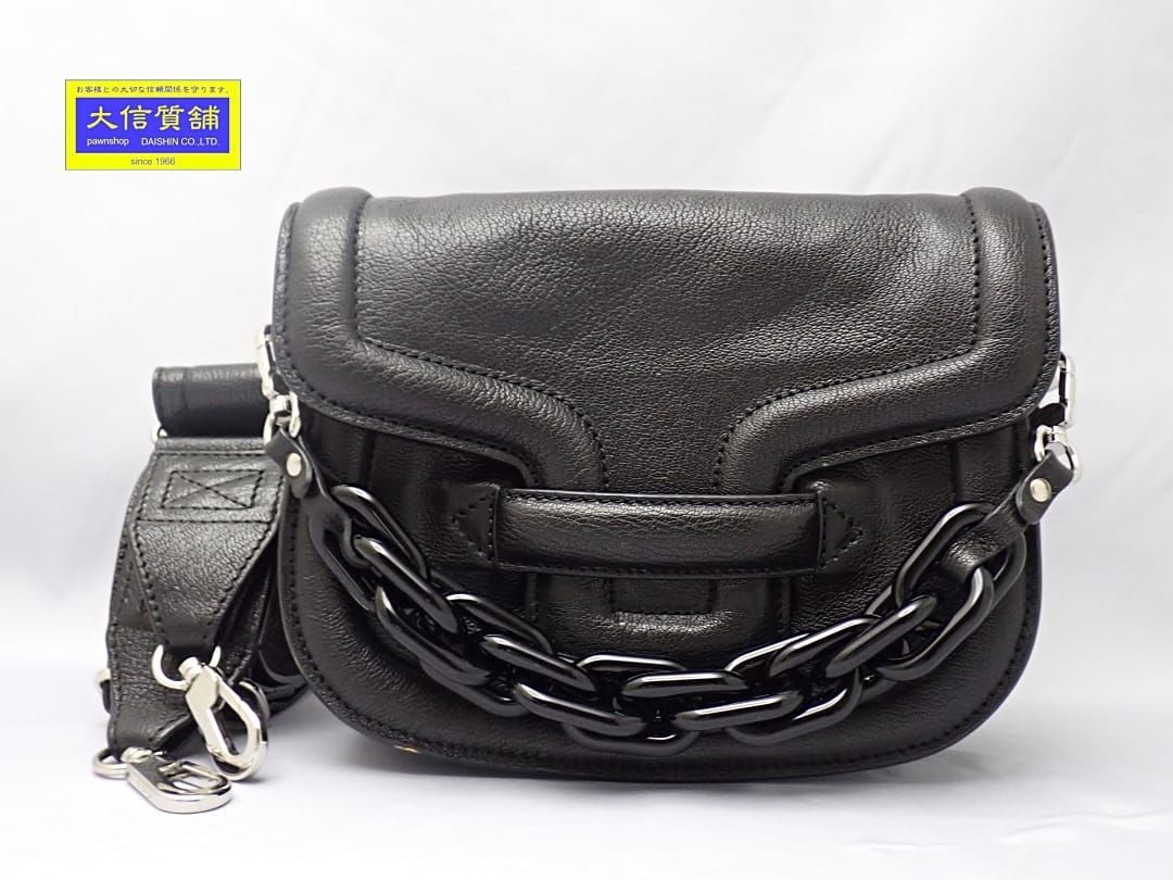 PIERRE HARDY ピエール アルディ ミニ アルファヴィルバッグ ブラック レザー 2WAY 中古B+ 【送料無料】 A-9129【質屋出品】 PIERRE HARDY ピエール アルディ ミニ アルファヴィルバッグ ブラック