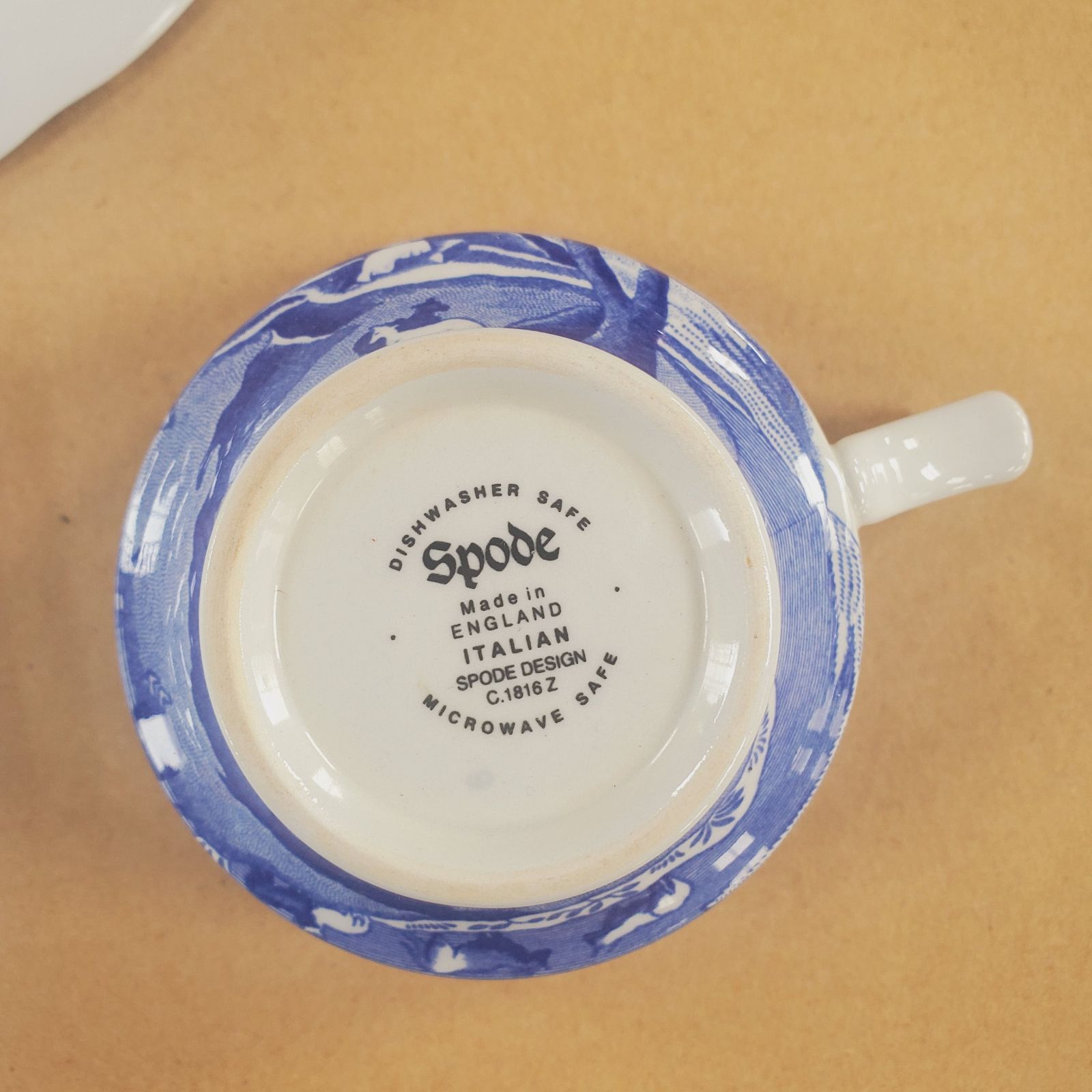 訳あり】Spode スポード カップ＆ソーサー デザート皿 ブルー