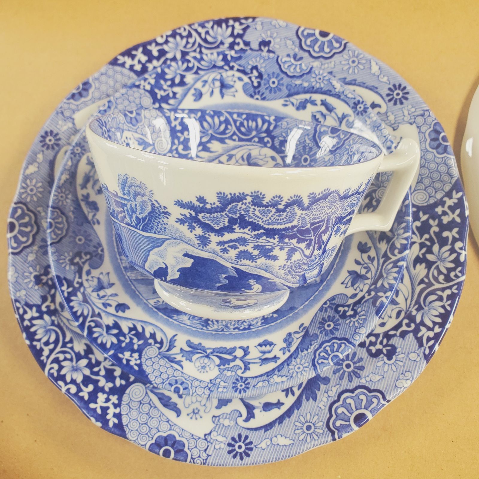【未使用美品】スポード ★ブルーイタリアン★フルーツソーサー　6枚 訳あり】Spode スポード カップ＆ソーサー デザート皿 ブルー