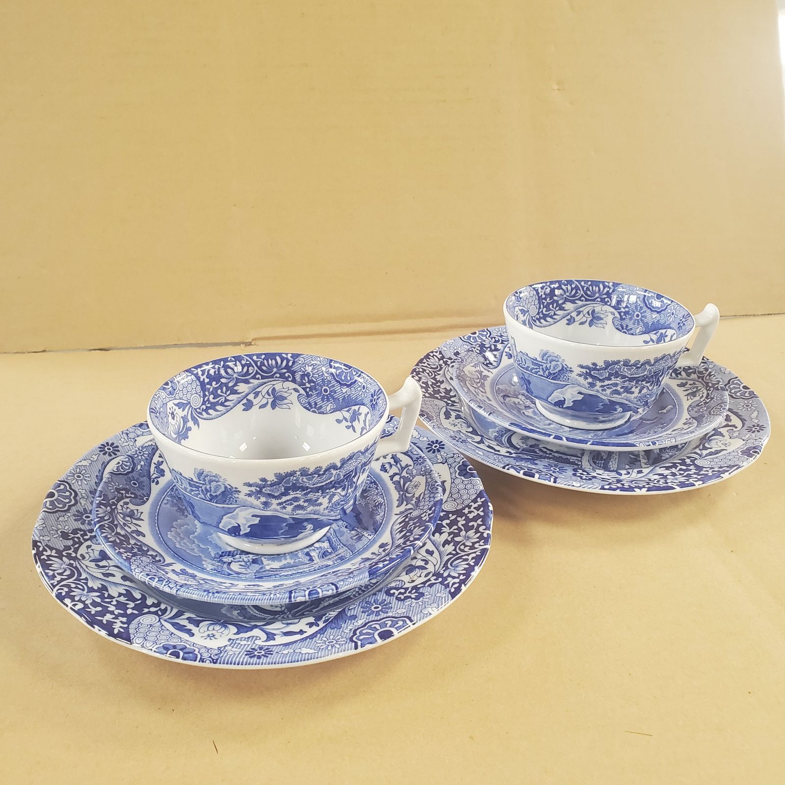 訳あり】Spode スポード カップ＆ソーサー デザート皿 ブルー