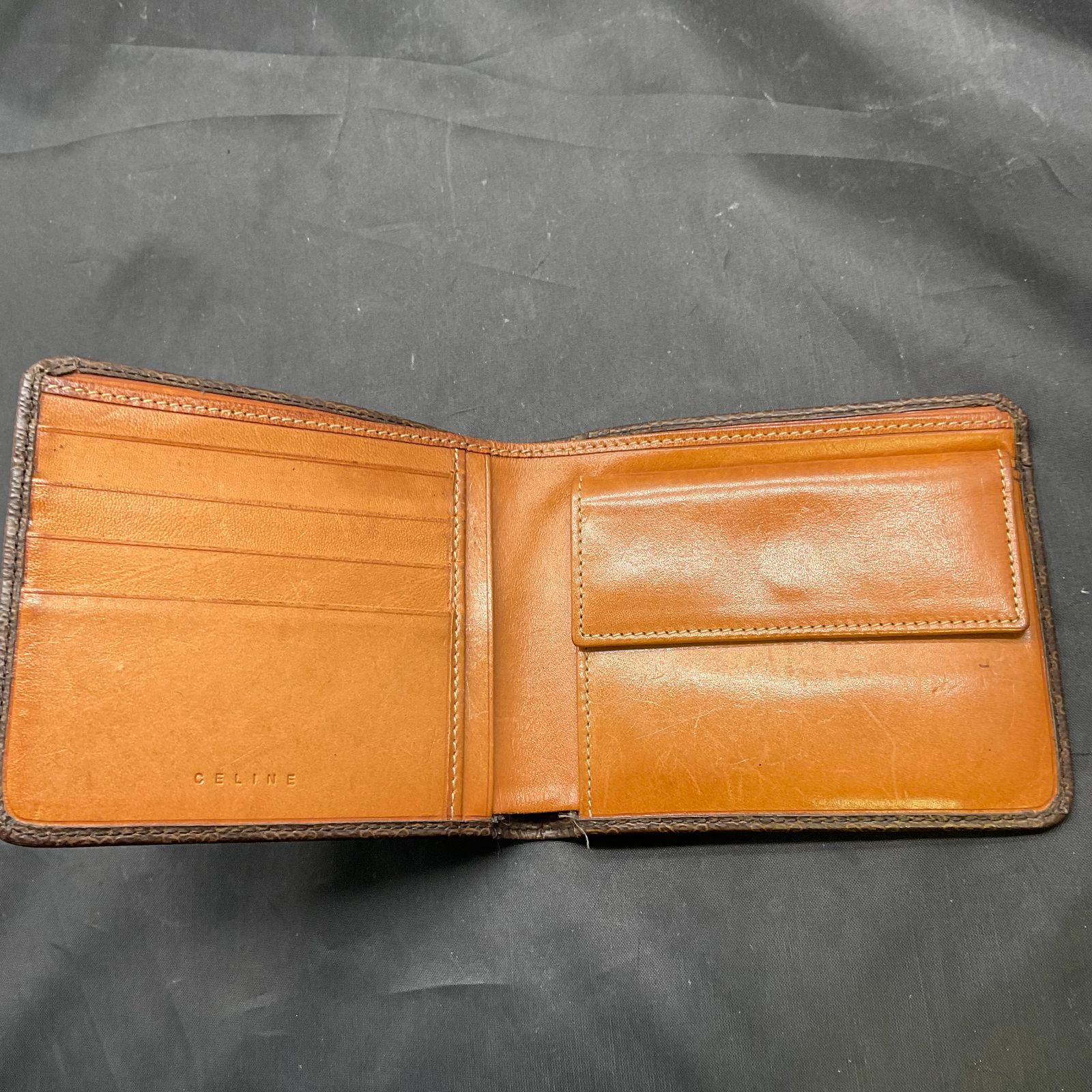 CELINE セリーヌ 二つ折り財布 マカダム - ブラウン by RECLO 財布 