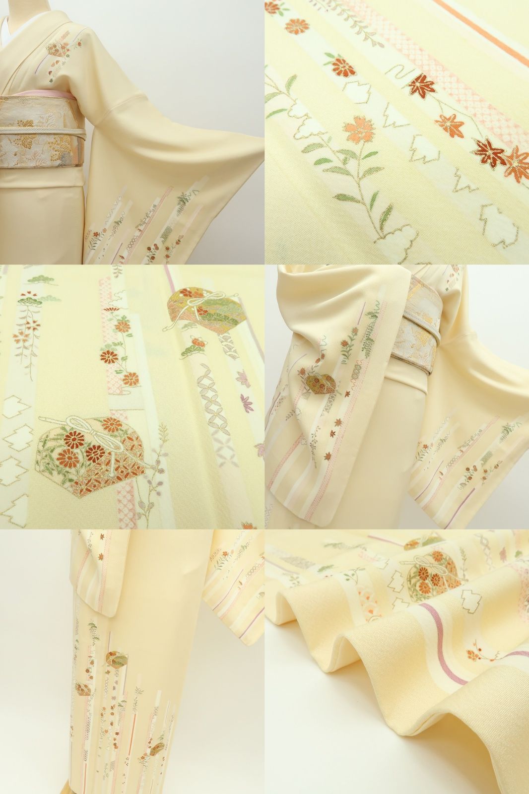 百華❀Y4611◇トールサイズ 松竹梅 桜 橘 熨斗目 文箱 手縫い仕立て