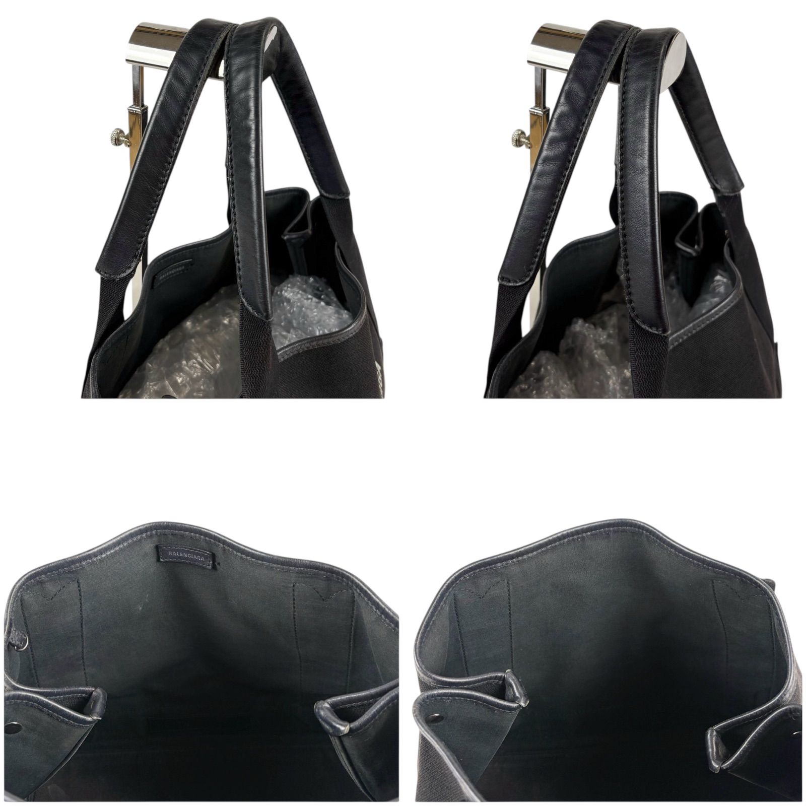 BALENCIAGA バレンシアガ ネイビーカバス S ミニトートバッグ 