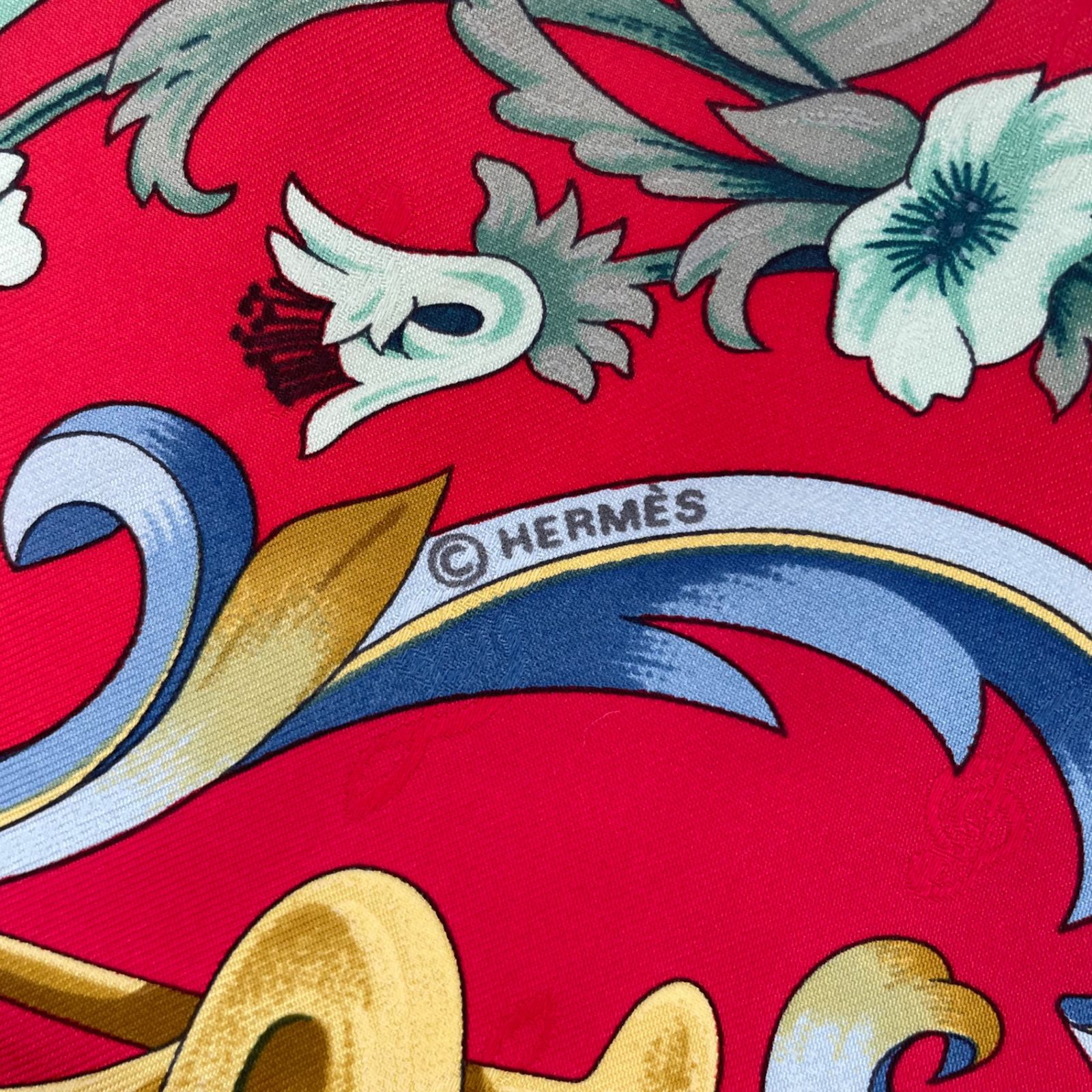 美品 HERMES エルメス スカーフ シルク カレ90 ORGAUPHONE ET AUTRES