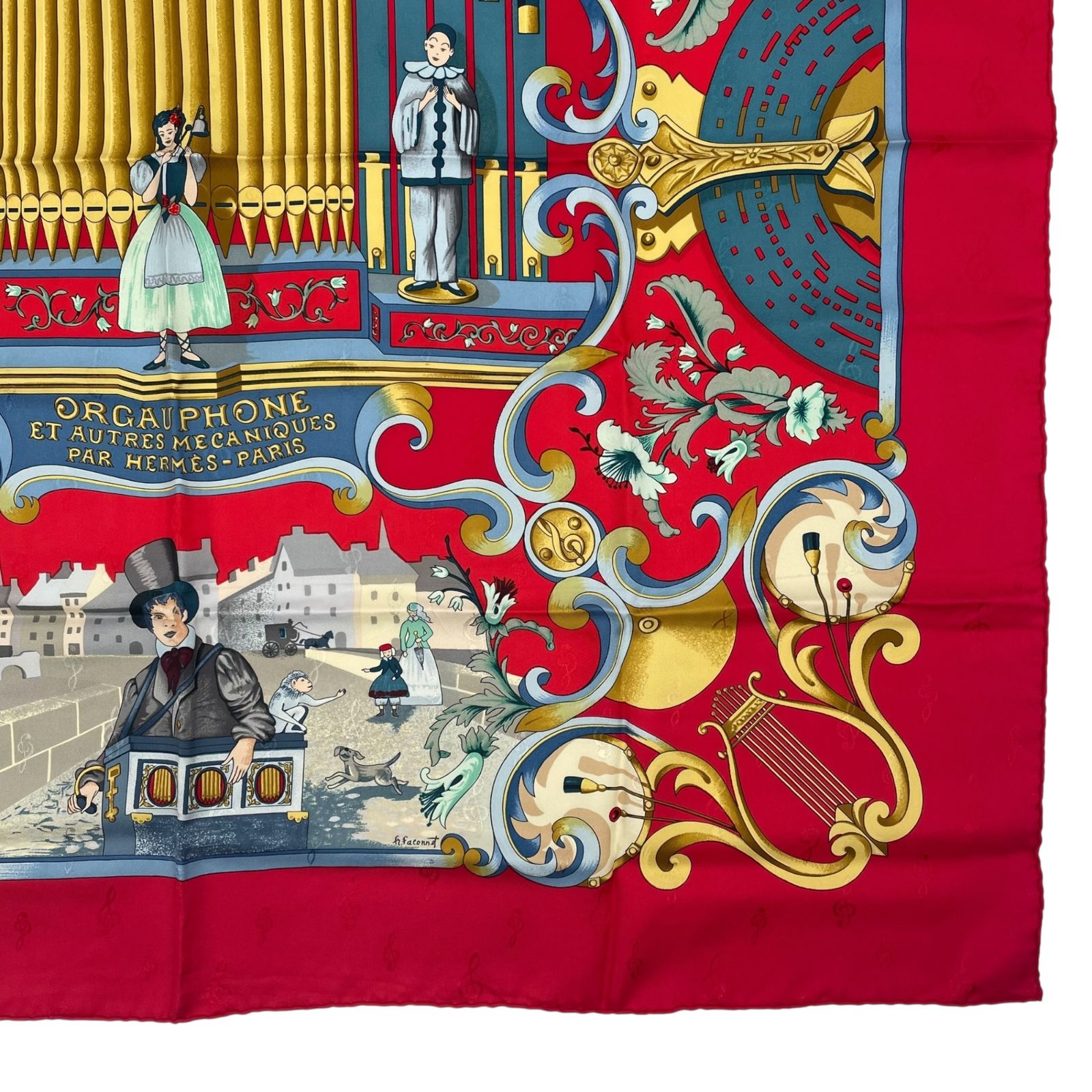 美品 HERMES エルメス スカーフ シルク カレ90 ORGAUPHONE ET AUTRES