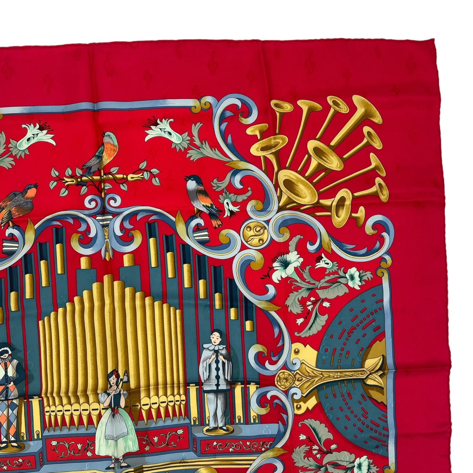 美品 HERMES エルメス スカーフ シルク カレ90 ORGAUPHONE ET AUTRES