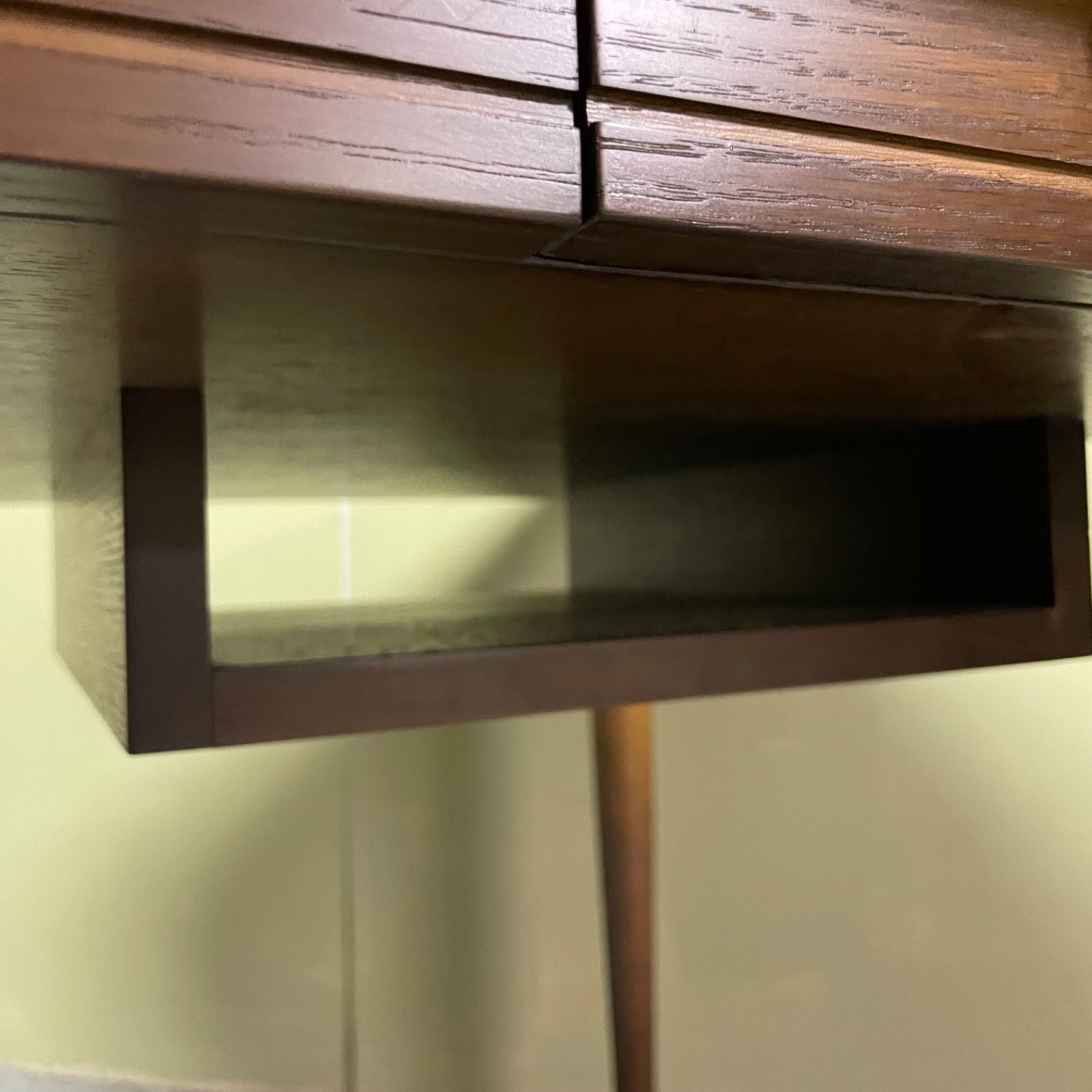 ♭ 飛騨家具 キツツキ アンティーク 木製 ダイニングテーブル 収納付き