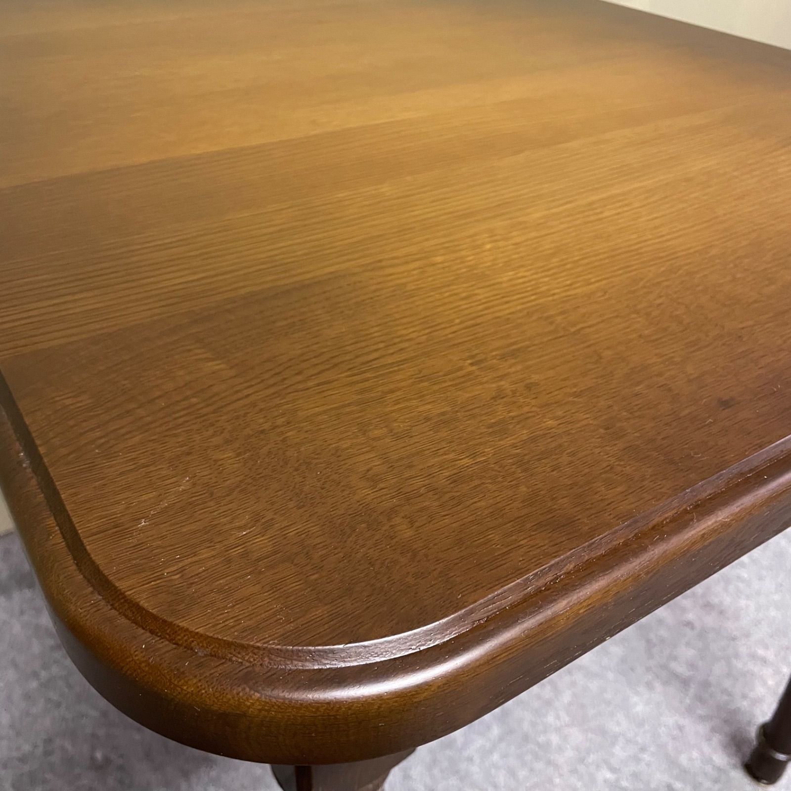 ♭ 飛騨家具 キツツキ アンティーク 木製 ダイニングテーブル 収納付き