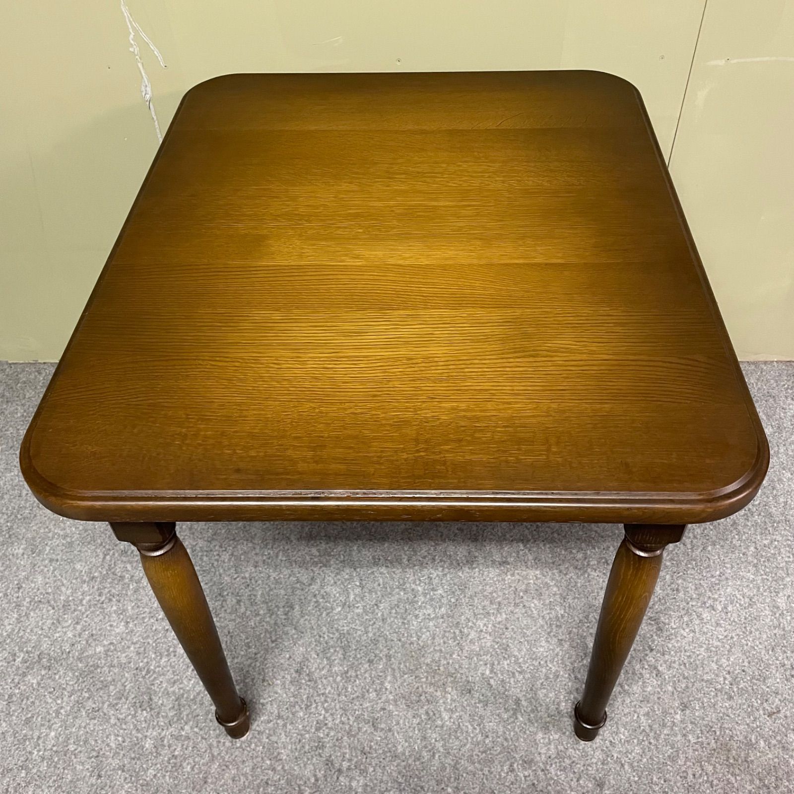 ♭ 飛騨家具 キツツキ アンティーク 木製 ダイニングテーブル 収納付き