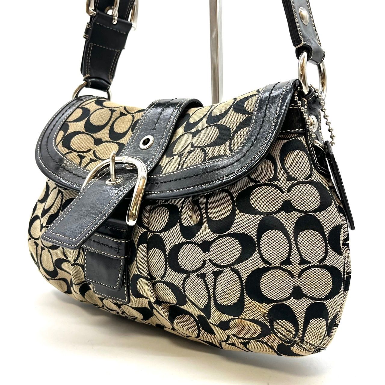良品】 coach soho y2k signature canvas handbag shoulder unisex