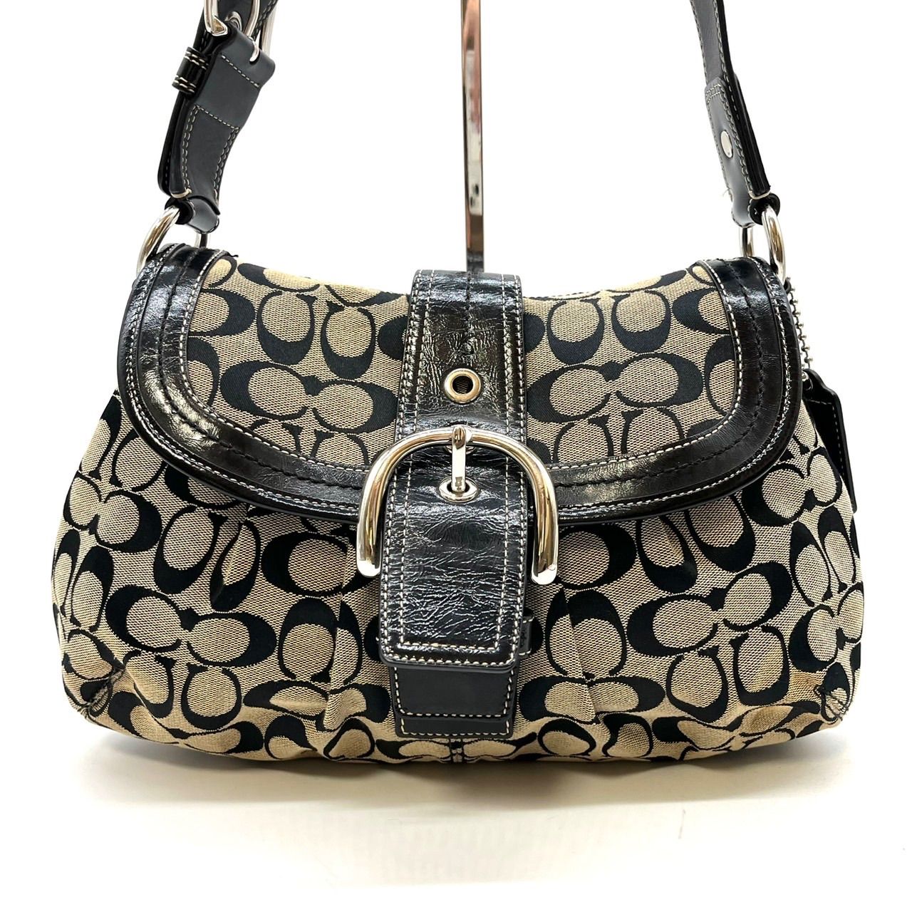 良品】 coach soho y2k signature canvas handbag shoulder unisex