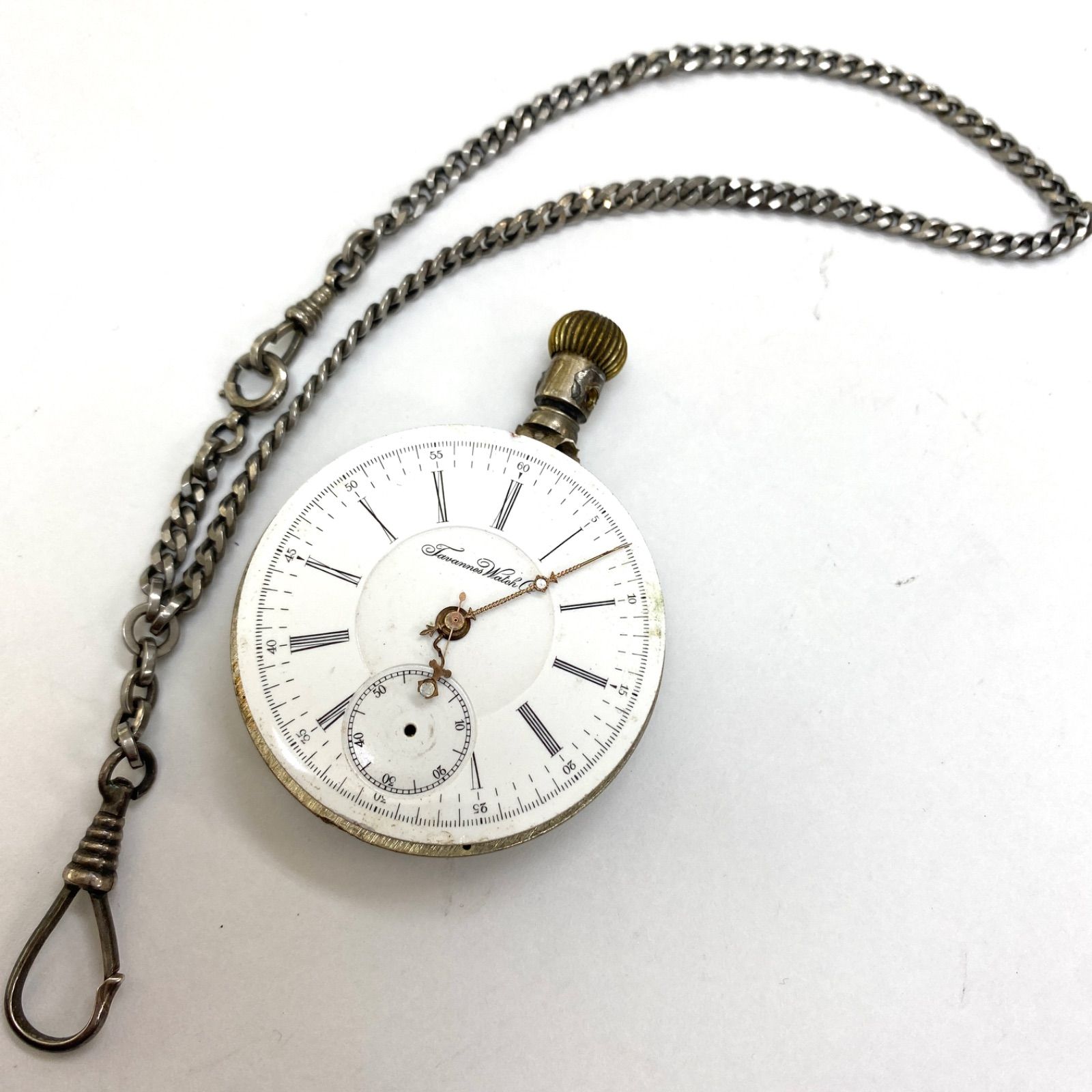 TAVANNES WATCH タバン 手巻き懐中時計 稼働中 ジャンク - メルカリ
