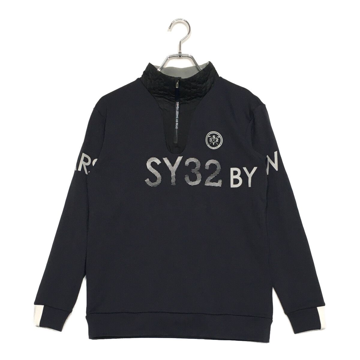SY32 ハーフジップ ゴルフシャツ 黒 メンズウェア ゴルフ 【公式通販】