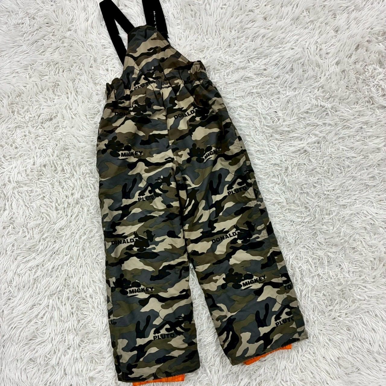 Disney ミッキーマウス 迷彩柄 スノーウェア オーバーオール 120cm
