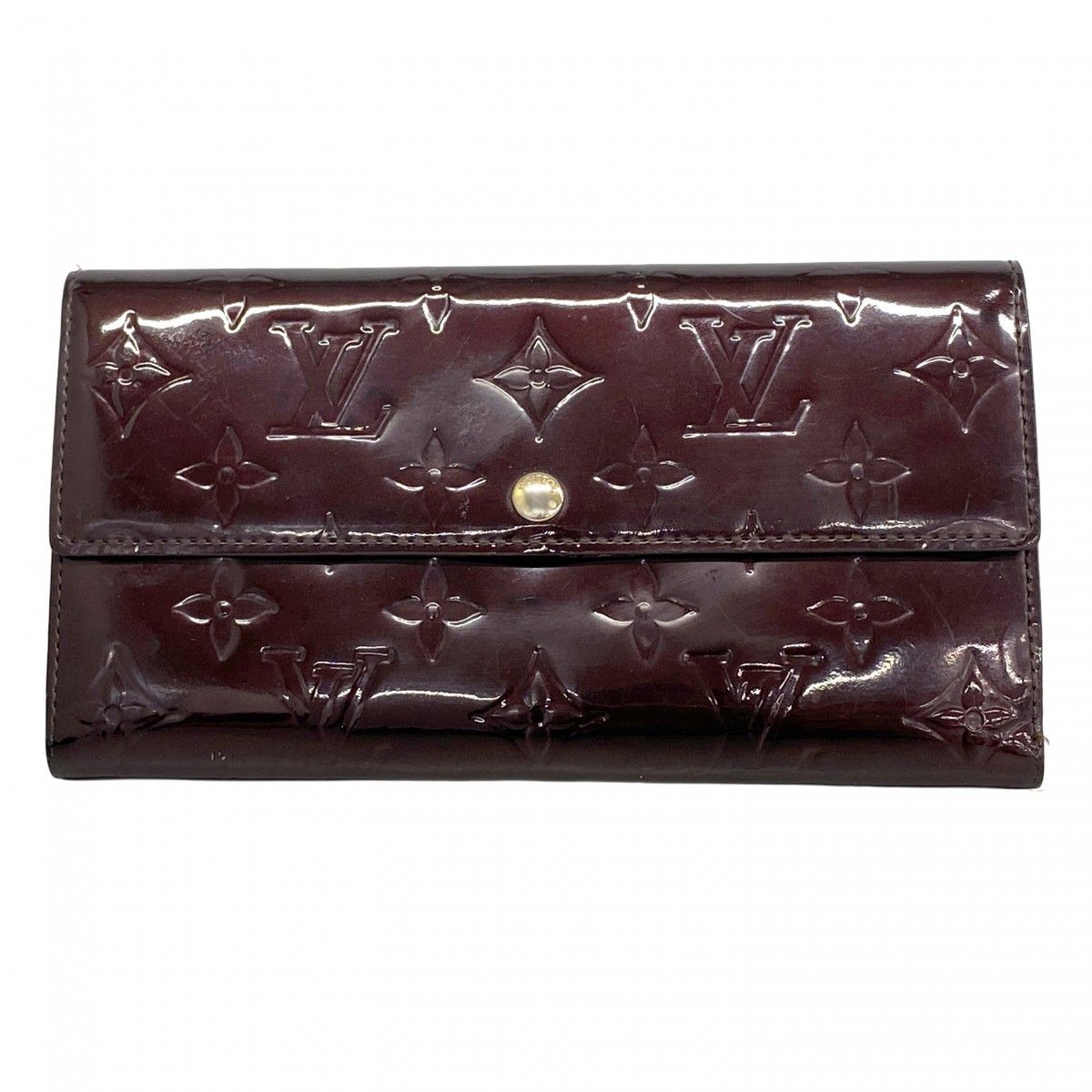 6bc3474-k】ルイヴィトン 長財布 ヴェルニ ポルトフォイユサラ M93524