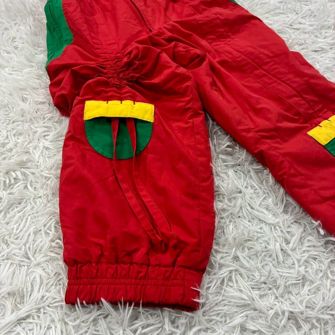 PHENIX キッズ スキーウェア 上下セット 130cm 赤×緑 PH KIDS SKI CLUB