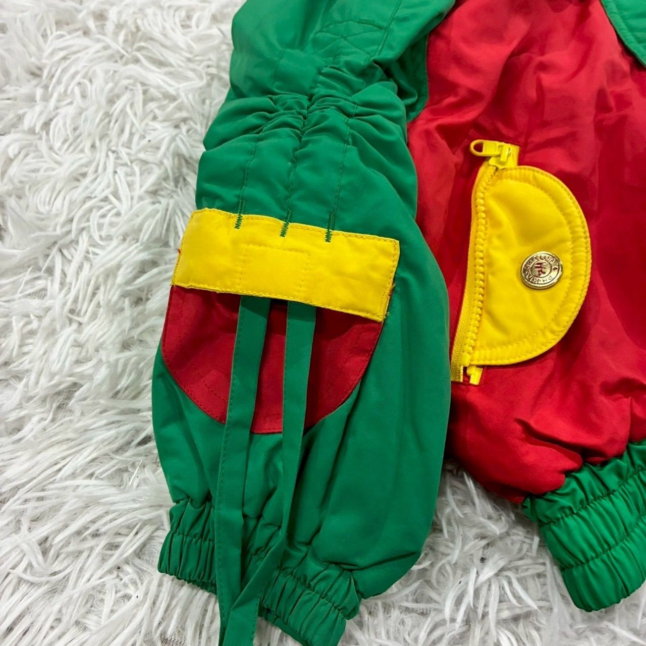 PHENIX キッズ スキーウェア 上下セット 130cm 赤×緑 PH KIDS SKI CLUB