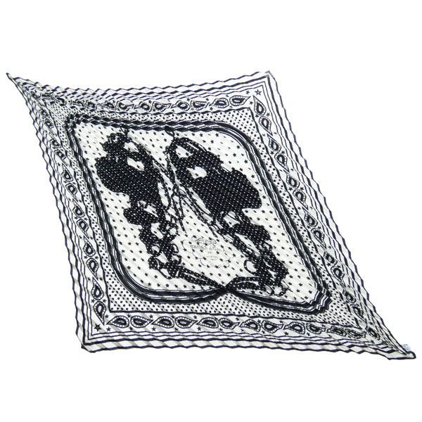 中古A】エルメス HERMES プリーツ シルクバンダナ/スカーフ ブリッド