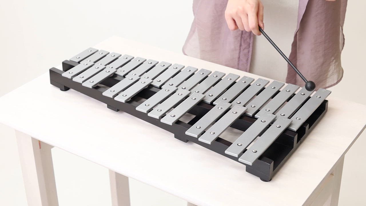 送料無料】鉄琴 楽器 子供 グロッケン 卓上鉄琴 30音 マレット 4本