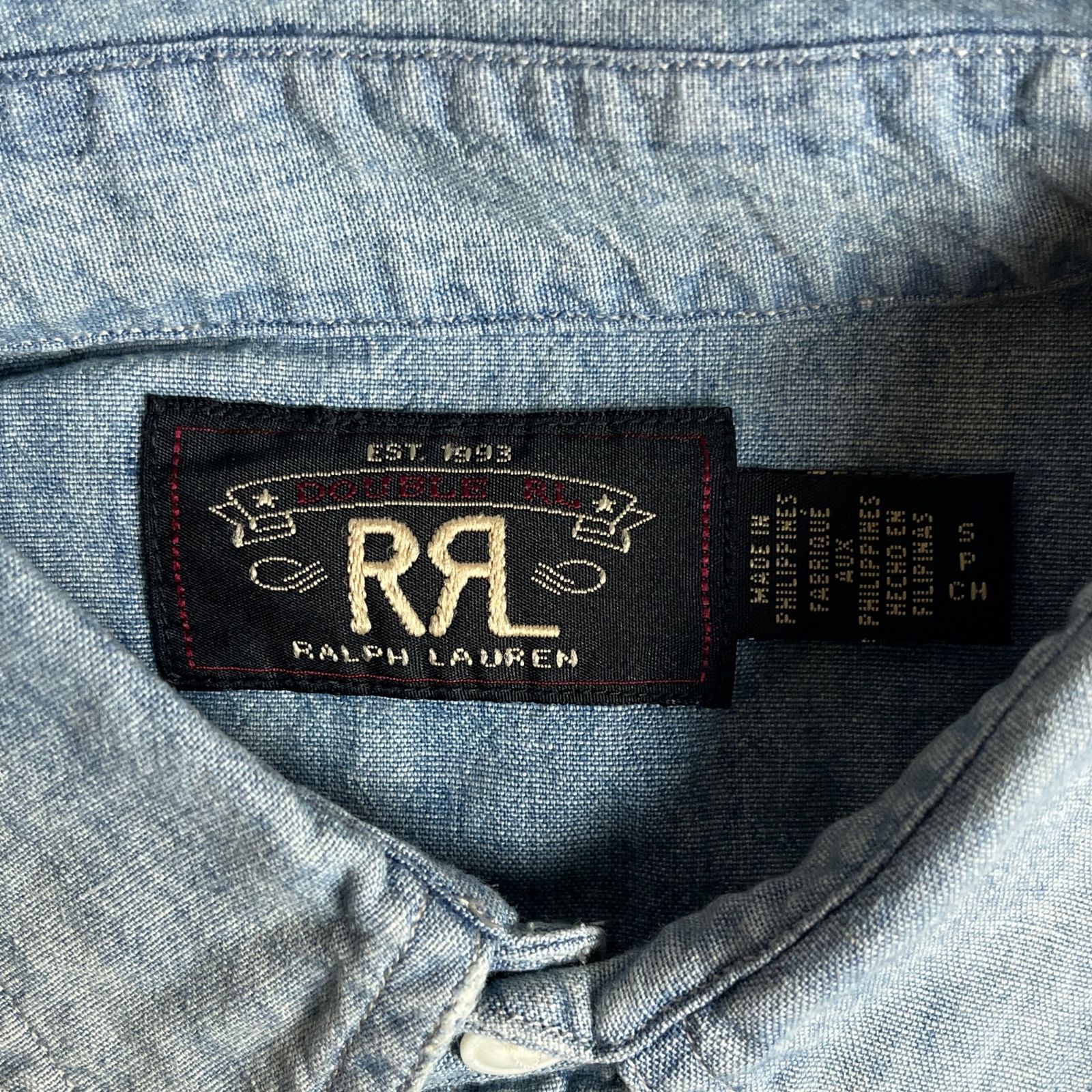 極美品】RRL シャンブレーシャツ S マチ付き ダブルアールエル