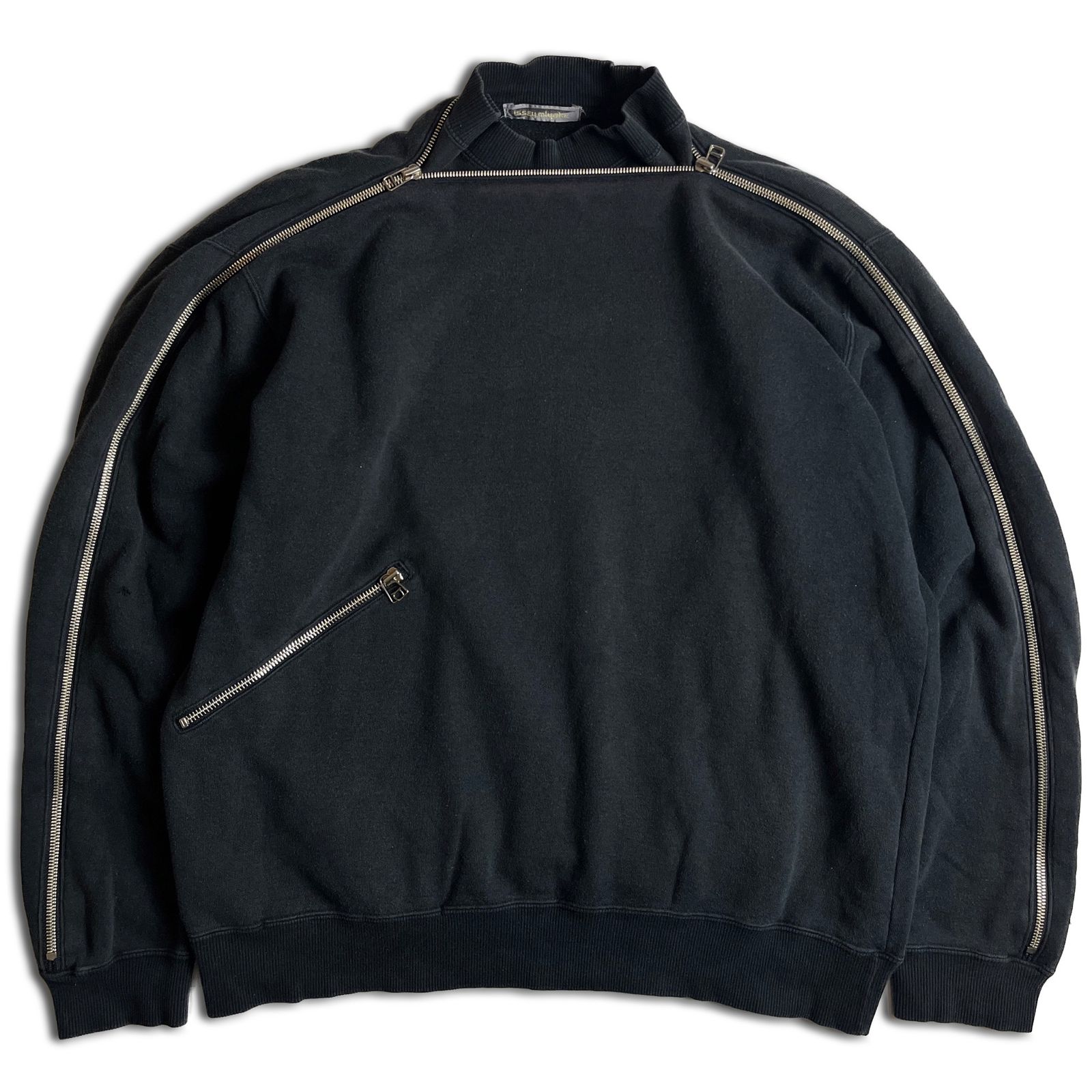 80s】ISSEY MIYAKE 1987 staff sweatshirt M ブラック イッセイミヤケ