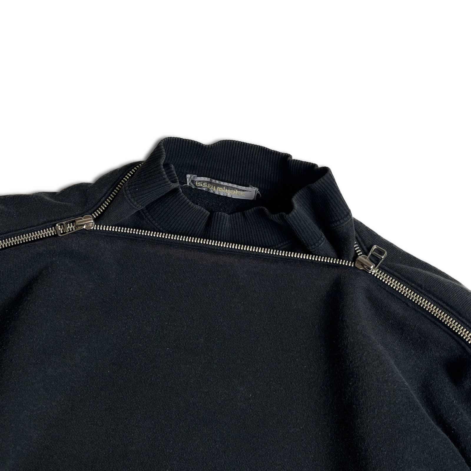 80s】ISSEY MIYAKE 1987 staff sweatshirt M ブラック イッセイミヤケ