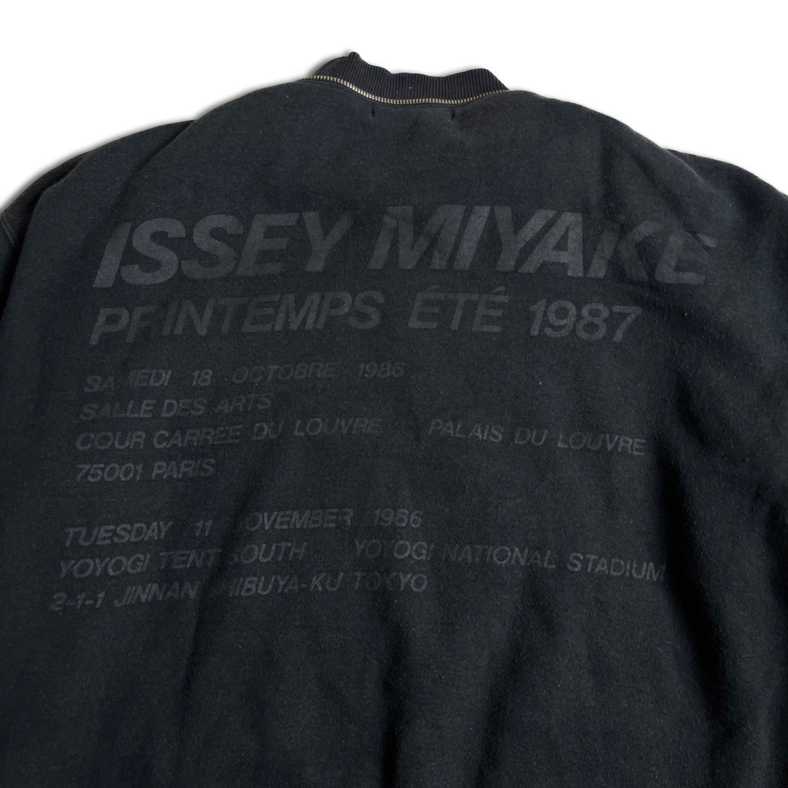 80s】ISSEY MIYAKE 1987 staff sweatshirt M ブラック イッセイミヤケ
