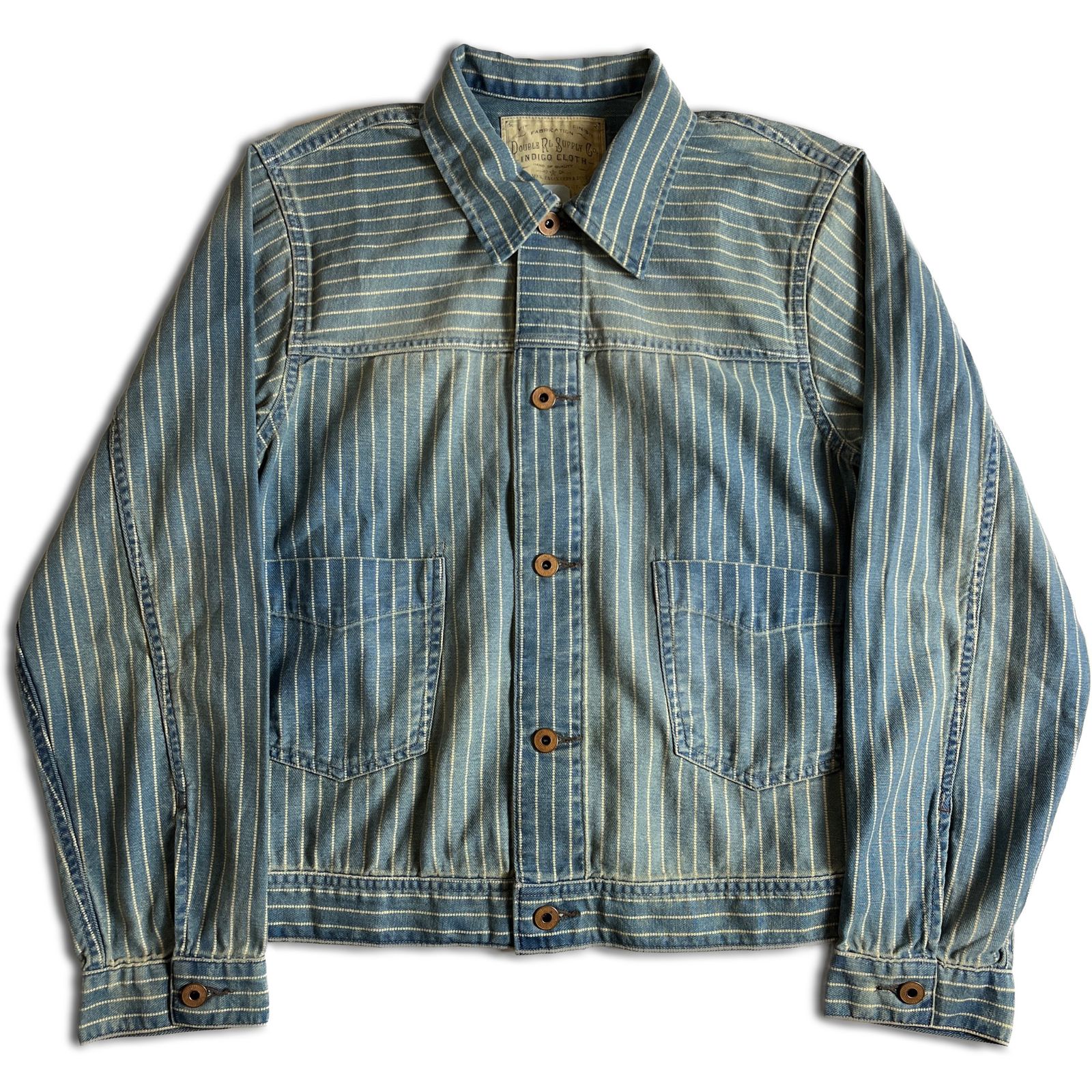 極美品】RRL INDIGO WABASH STRIPE JACKET バックルバック Sサイズ 