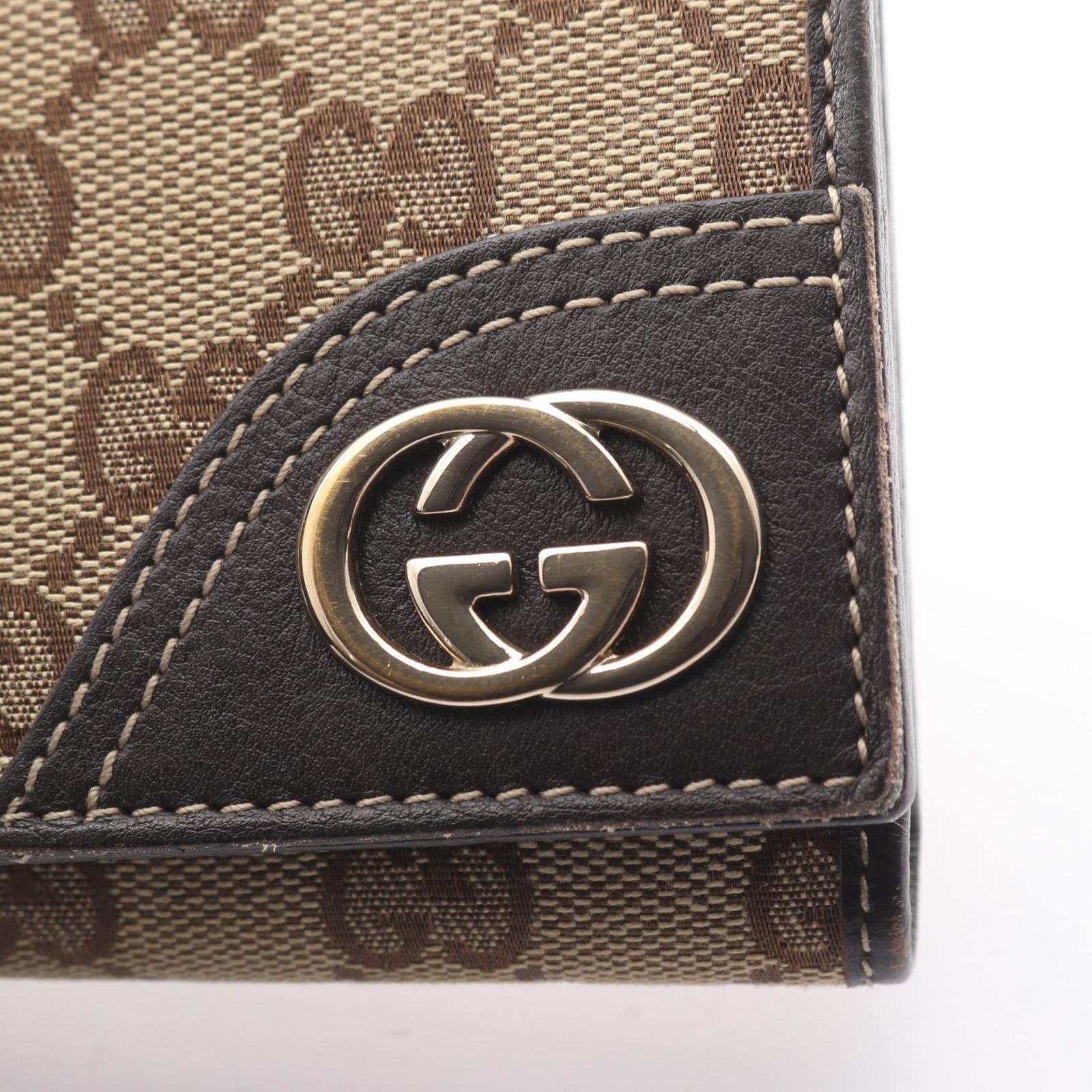 GUCCI グッチ インターロッキングG GGキャンバス 二つ折り長財布