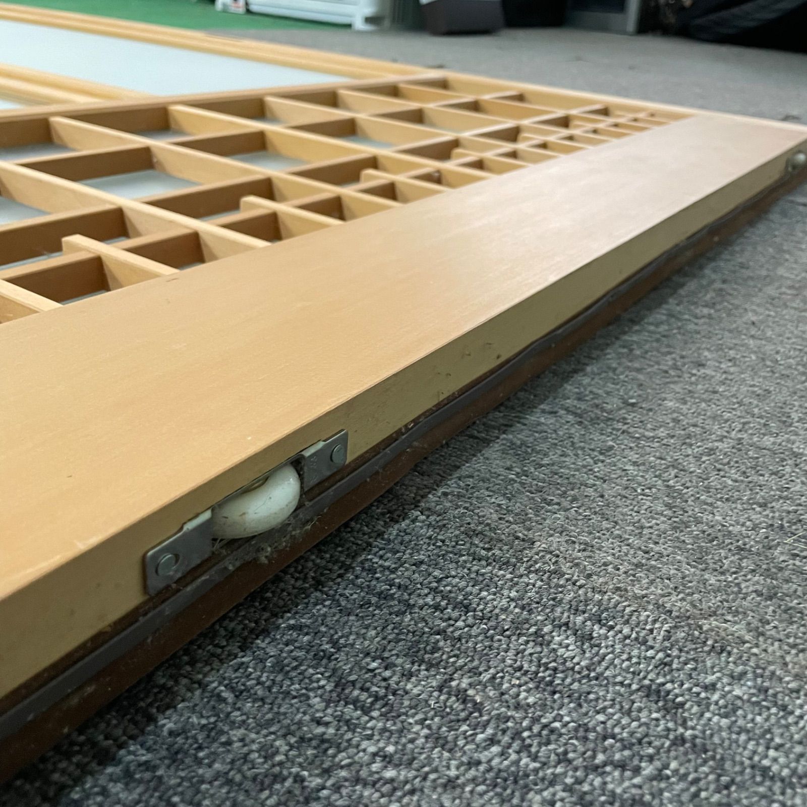 ♭ 建具 引き戸 W86cm×D3cm×H175.5cm 2枚セット アンティーク ガラス戸