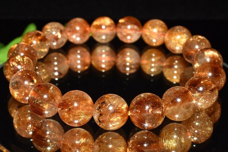 1点物】虎色の密集針 タイガータイチンルチルクォーツ 10mm