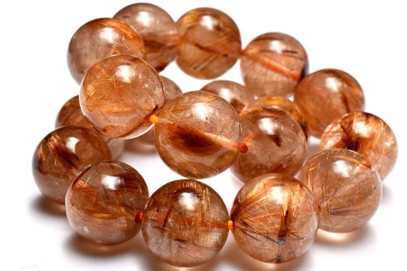 1点物】人気◇板状金針 タイガータイチンルチルクォーツ 11mm