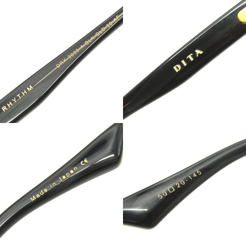 未使用 DITA ディータ メガネフレーム RHYTHM DRX-3039-BLK-GLD-50-AF 日本製 リズム BLACK/BLACK SWIRL/18K GOLD 65009798 未使用 DITA ディータ メガネフレーム RHYTHM DRX-3039-BLK-GLD-50-AF
