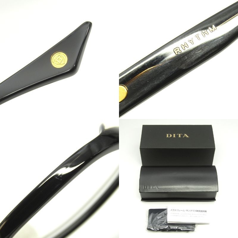 未使用 未使用 DITA ディータ メガネフレーム RHYTHM DRX-3039-BLK-GLD
