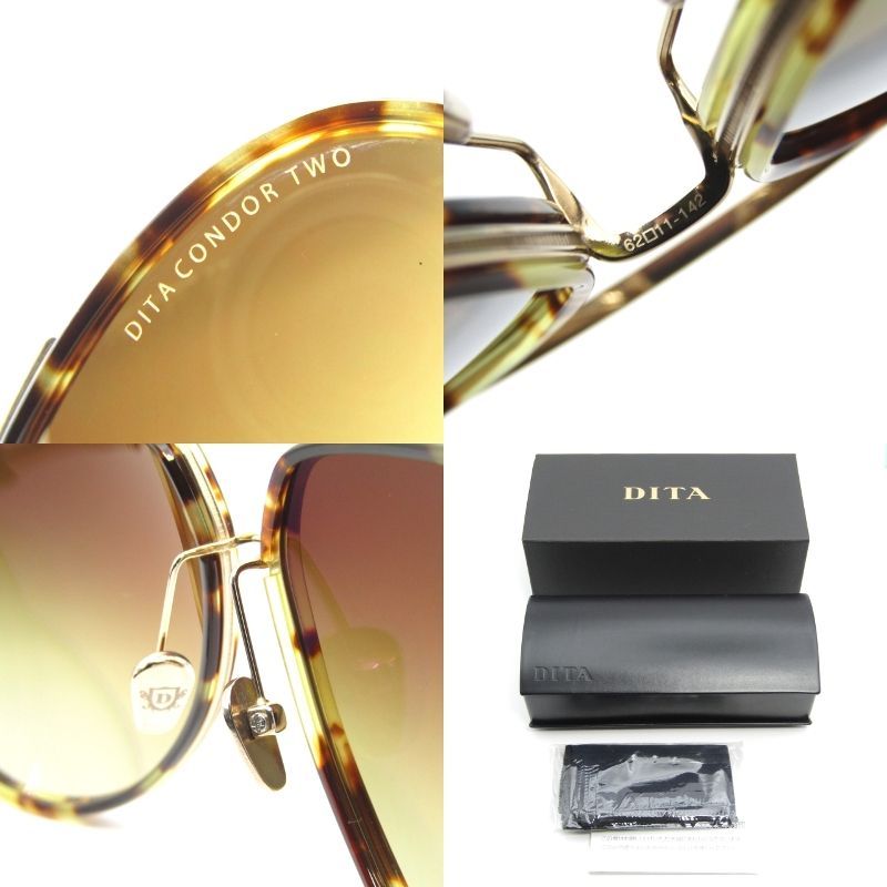 未使用 DITA ディータ サングラス CONDOR TWO 21010-A-TKT-GLD-62 日本