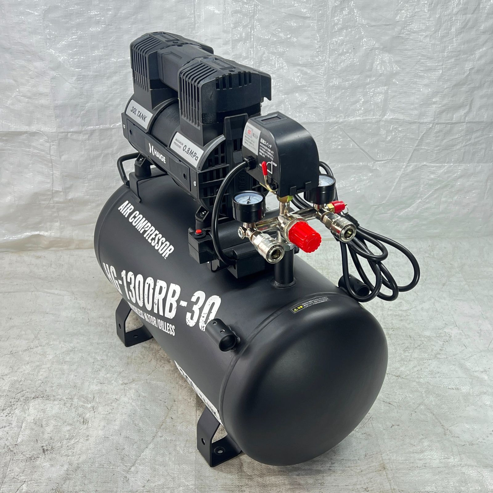 未使用】【展示品】【お買い得！】 コンプレッサー 静音 30L 高吐出量