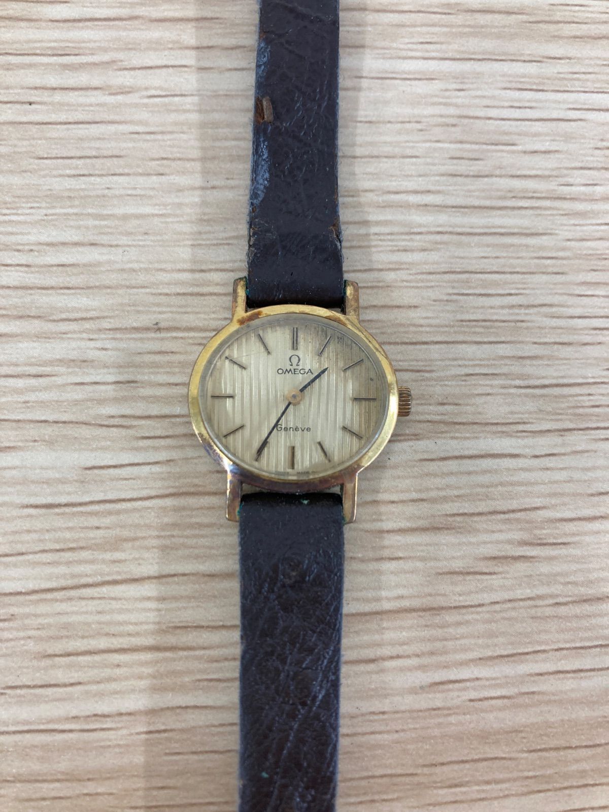 ○2【不動品】OMEGA オメガ Geneve ジュネーブ オーバル ベルト 