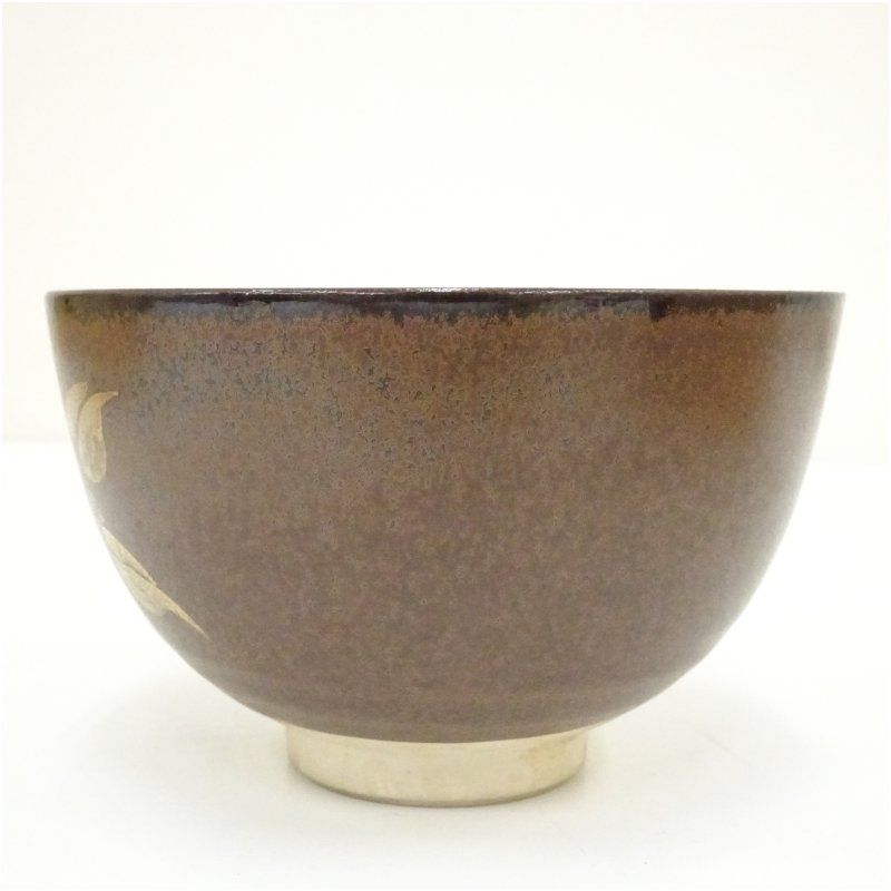 九谷焼 泉峯造 金彩牡丹図茶碗（保護箱） 茶道 抹茶 おしゃれ 抹茶茶碗