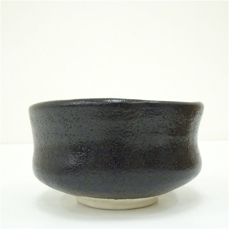 京焼 楽七造 黒楽茶碗（共箱） 茶道 抹茶 おしゃれ 抹茶茶碗 抹茶碗 和
