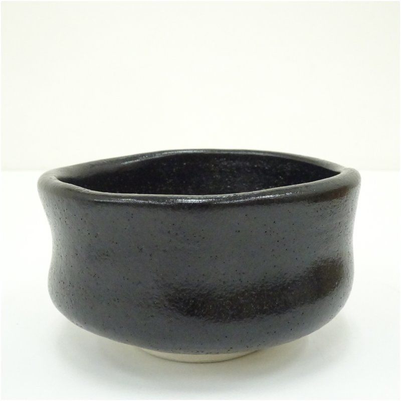 京焼 楽七造 黒楽茶碗（共箱） 茶道 抹茶 おしゃれ 抹茶茶碗 抹茶碗 和